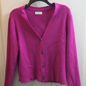 Nine West Women's Vibrant Pink Cardigan